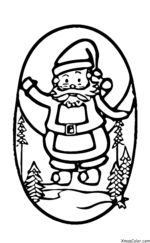 Noël / Ski: Papy Noël ski