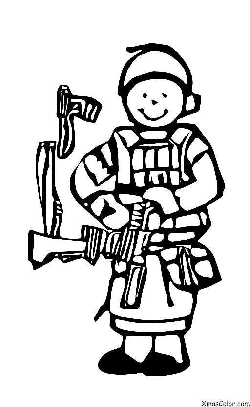 Noël / Soldats de plomb: Un soldat de plomb en garde
