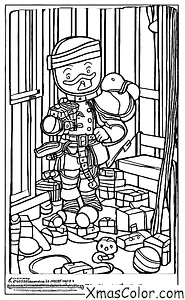 Noël / Soldats de plomb: Un soldat de plomb qui se prépare pour aller se coucher