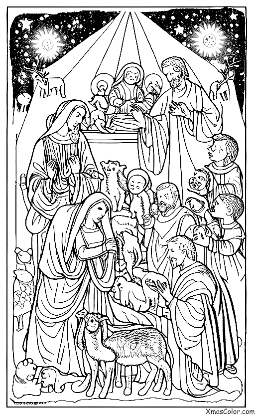 Noël / Spectacles de Noël: Marie, Joseph et l'enfant Jésus dans la crèche