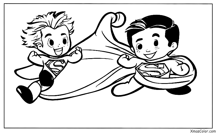 Noël / Superhéros de Noël: Superman qui sauve Noël