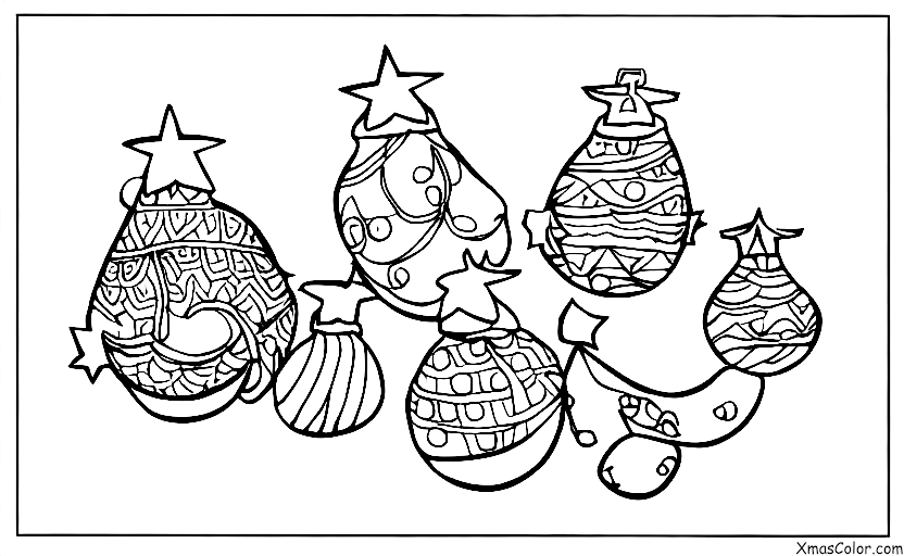 Noël / Suspendre des ornements de Noël: Ornements dans un sac