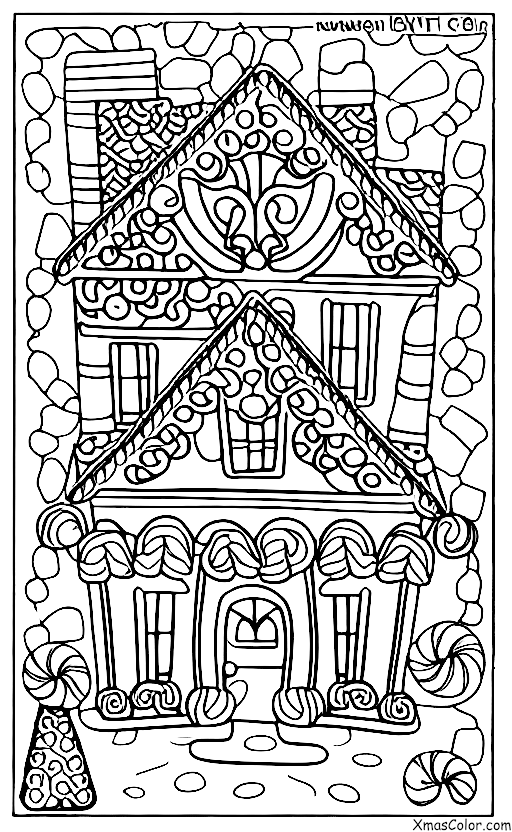 Noël / Temps hivernal: Maison en pain d'épices