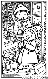 Noël / Temps hivernal: Un enfant qui joue dans la neige