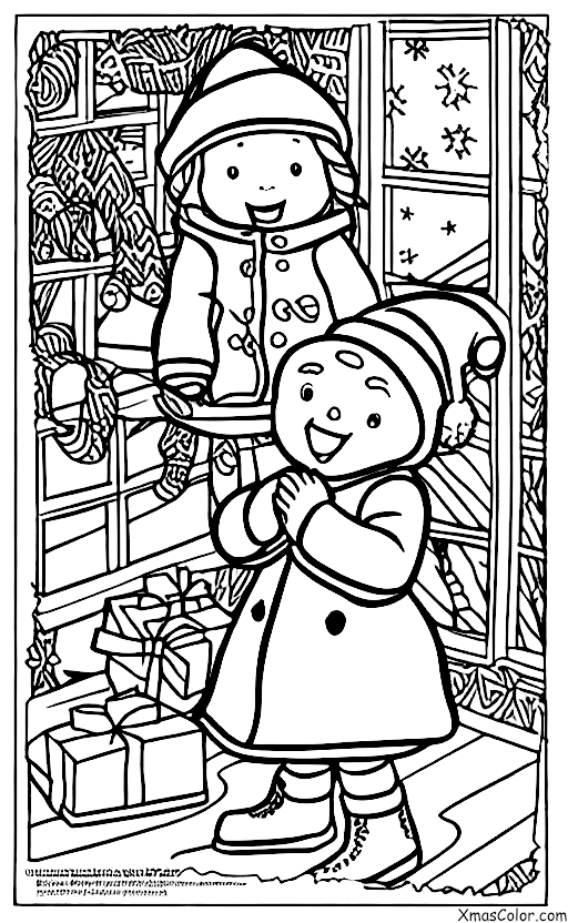 Noël / Temps hivernal: Un enfant qui joue dans la neige