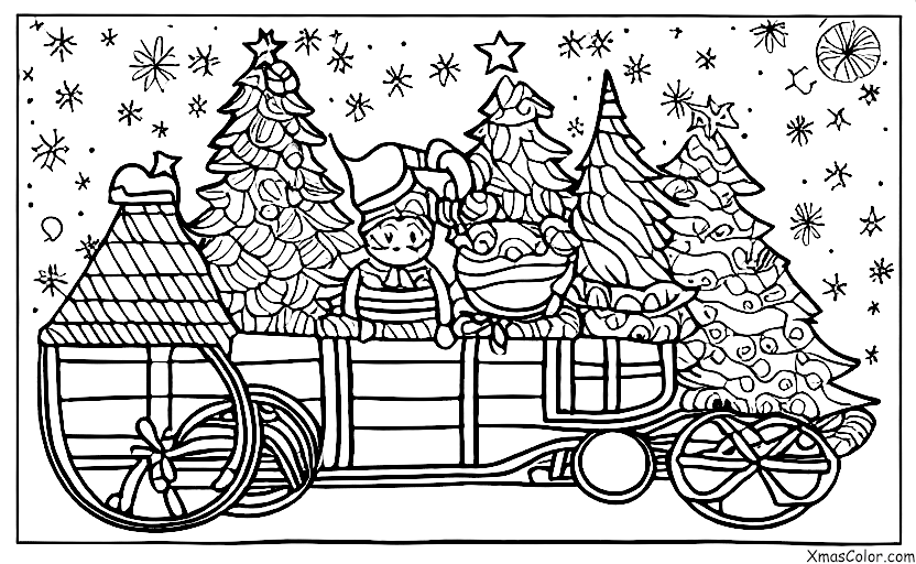 Noël / Traîneau: Traîneau de Papa Noël
