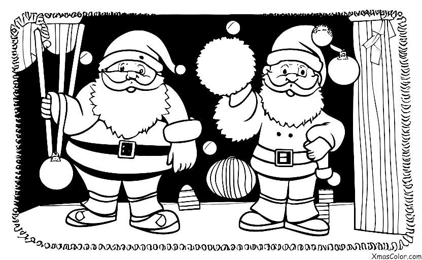 Noël / Veille de Noël: Papa Noël s'apprête pour sa grande nuit