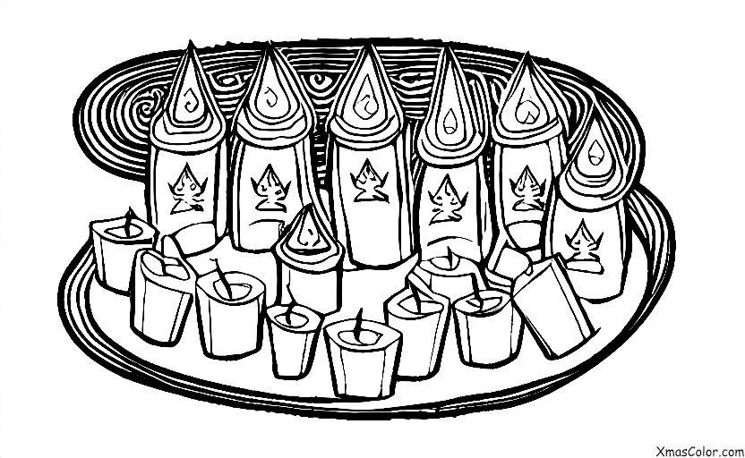 Noël / Yule: Les bougies de Yule